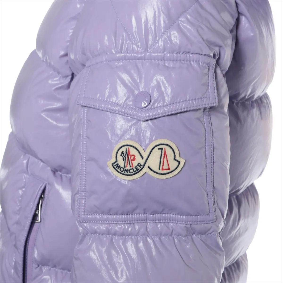 Moncler Nylon Down Jacket Purple