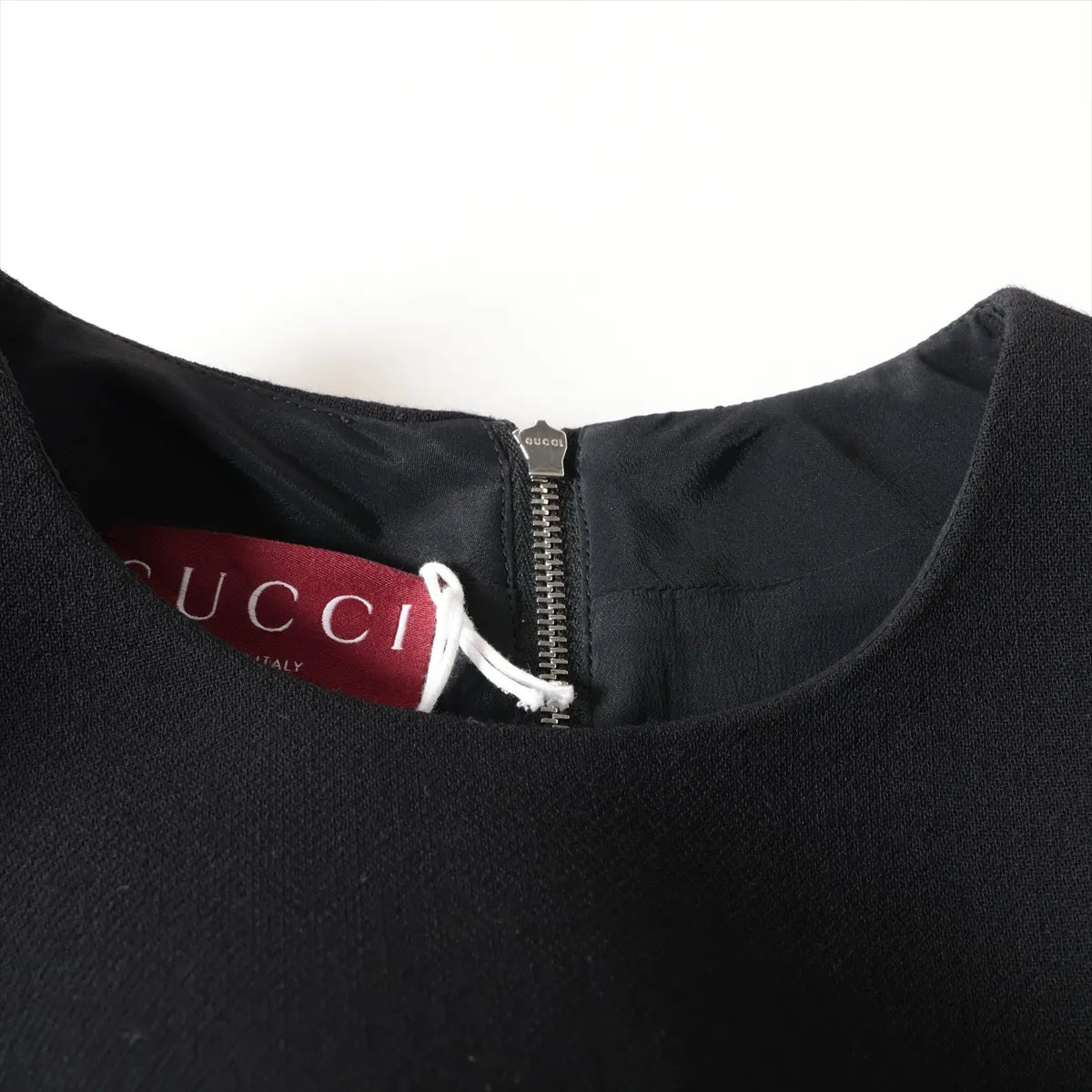 Gucci Wool Long Sleeve Dress Black