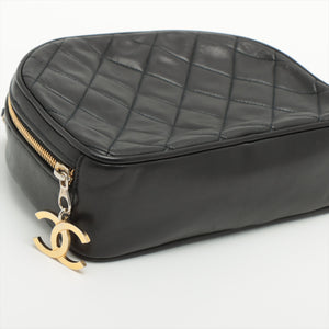 Chanel Matelasse Lambskin Leather Chain Shoulder Bag Black