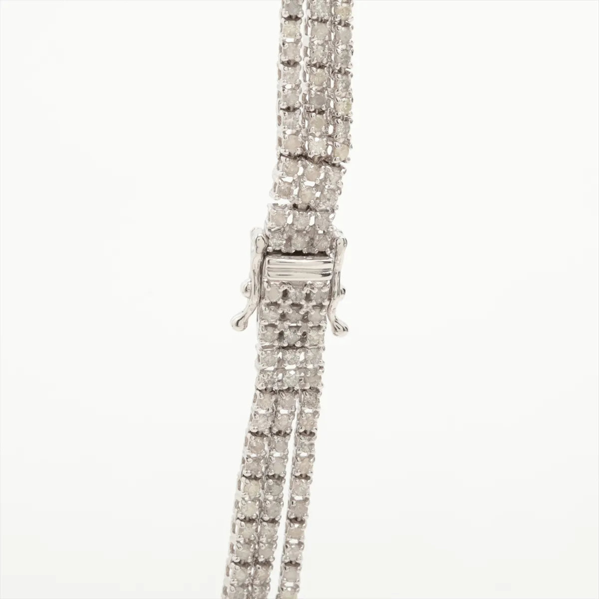 Ruby Diamond Station Layered Necklace White Gold