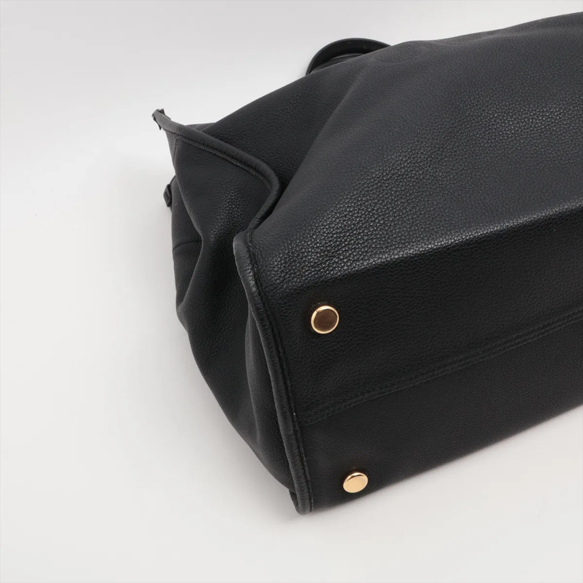 Gucci Logo Leather Two-Way Tote Bag Black