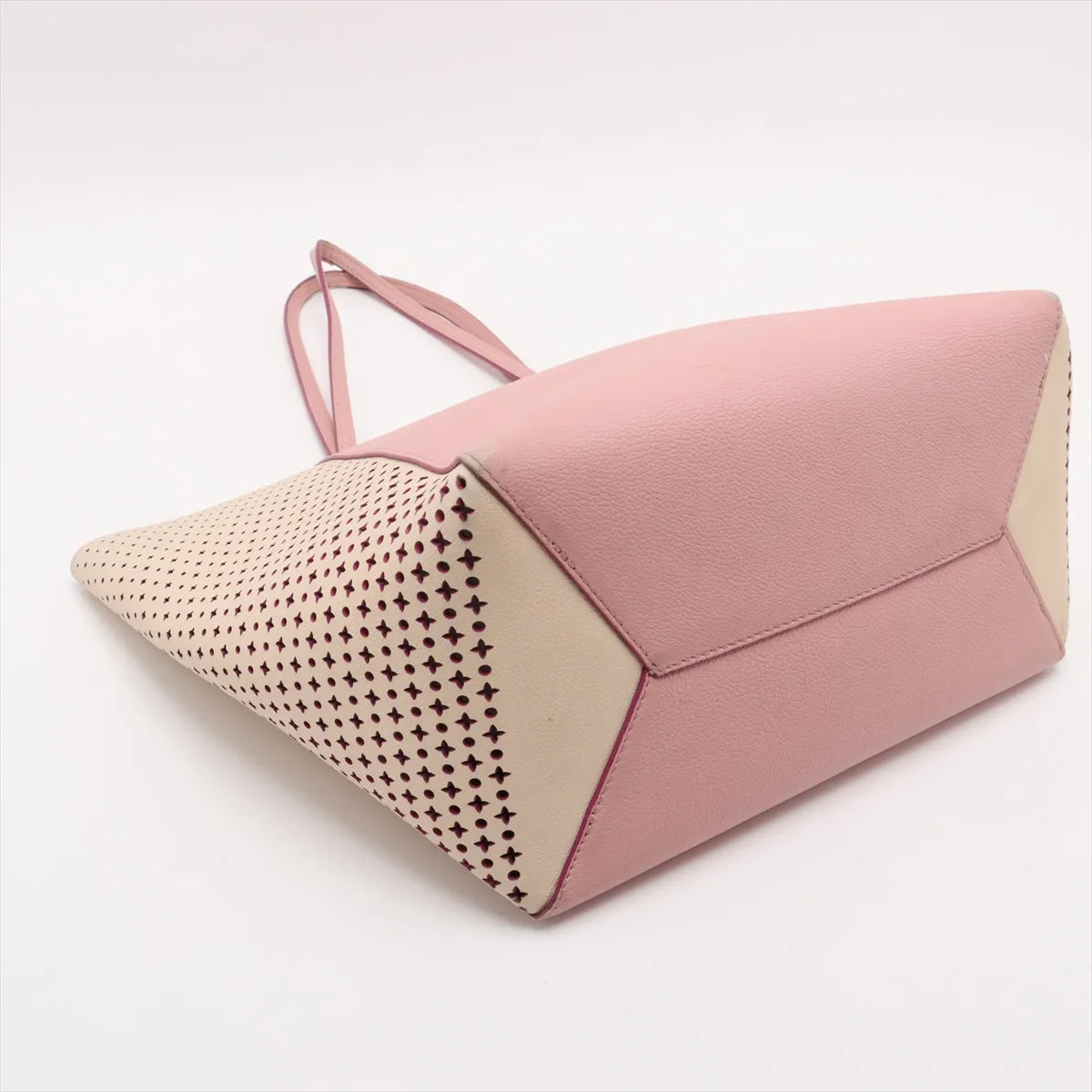 Louis Vuitton Perforated Lockme Cabas Tote Bag Pink x Cream