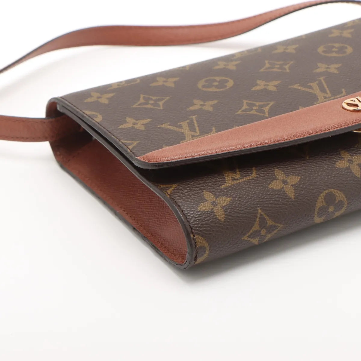 Louis Vuitton Monogram Bordeaux Shoulder Bag Brown