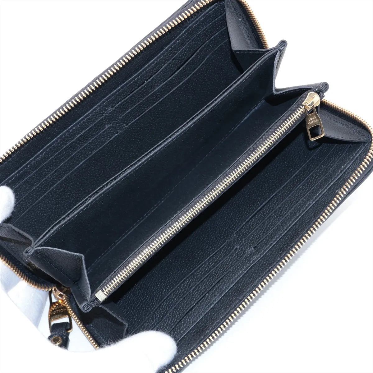 Louis Vuitton Monogram Empreinte Zippy Wallet Black