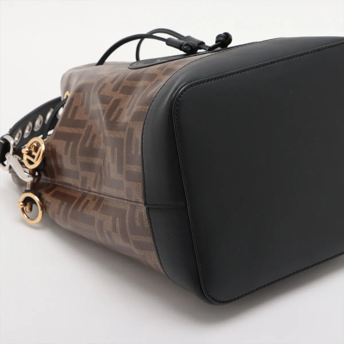 Fendi Zucca Mon Tresor Leather Two-Way Shoulder Bag Brown