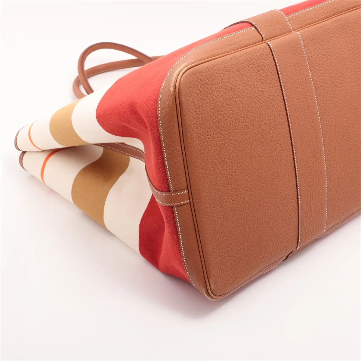 Hermès Garden Party TGM Tote Bag Beige x Red x Orange