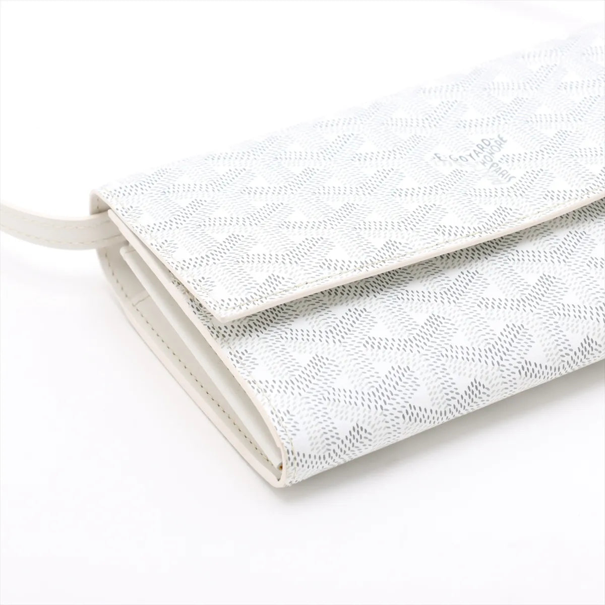 Goyard Varenne Leather Shoulder Wallet White