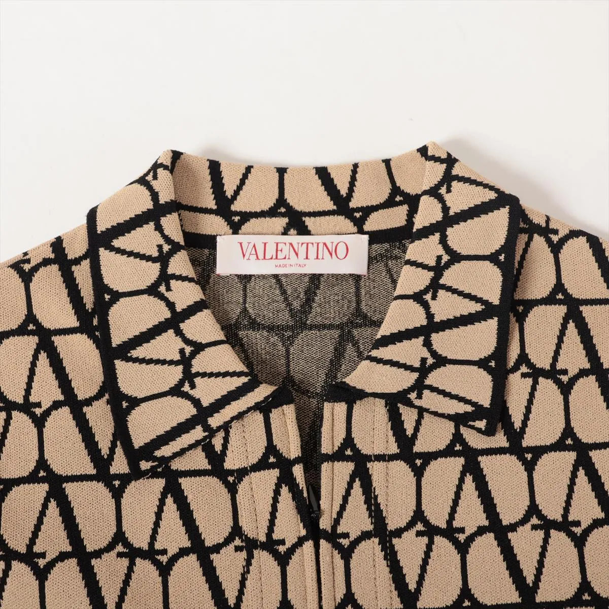 Valentino Rayon Knit Mini Dress Beige