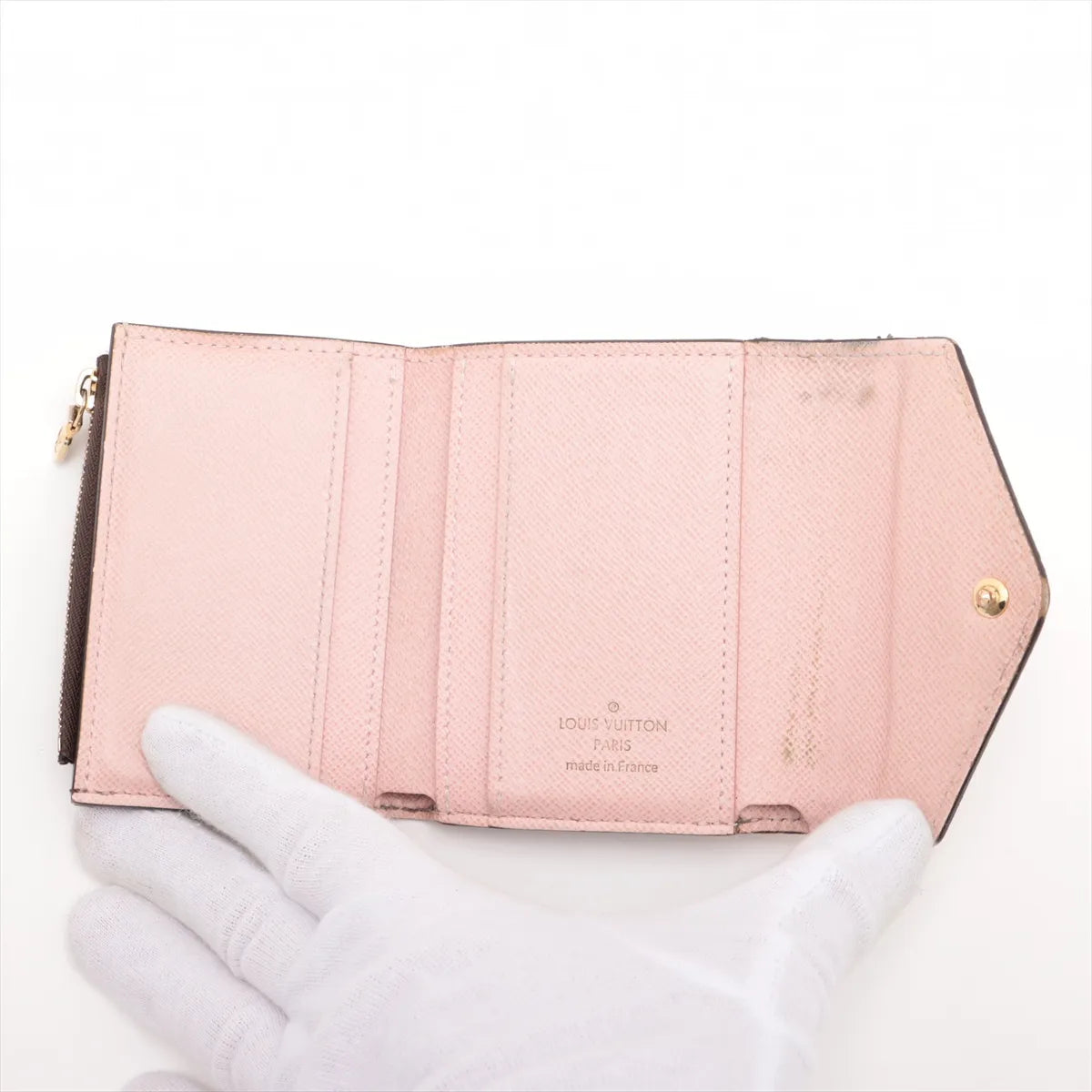 Louis Vuitton Monogram Portefeuille Zoé Compact Wallet Rose Ballerine
