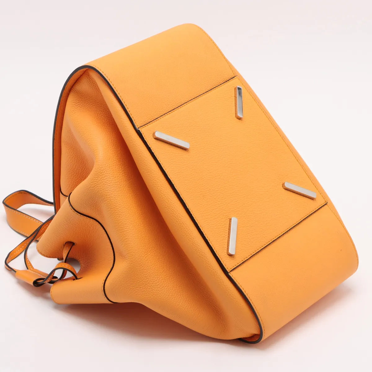 Loewe Hammock Drawstring Medium Leather Two-Way Shoulder Bag Orange