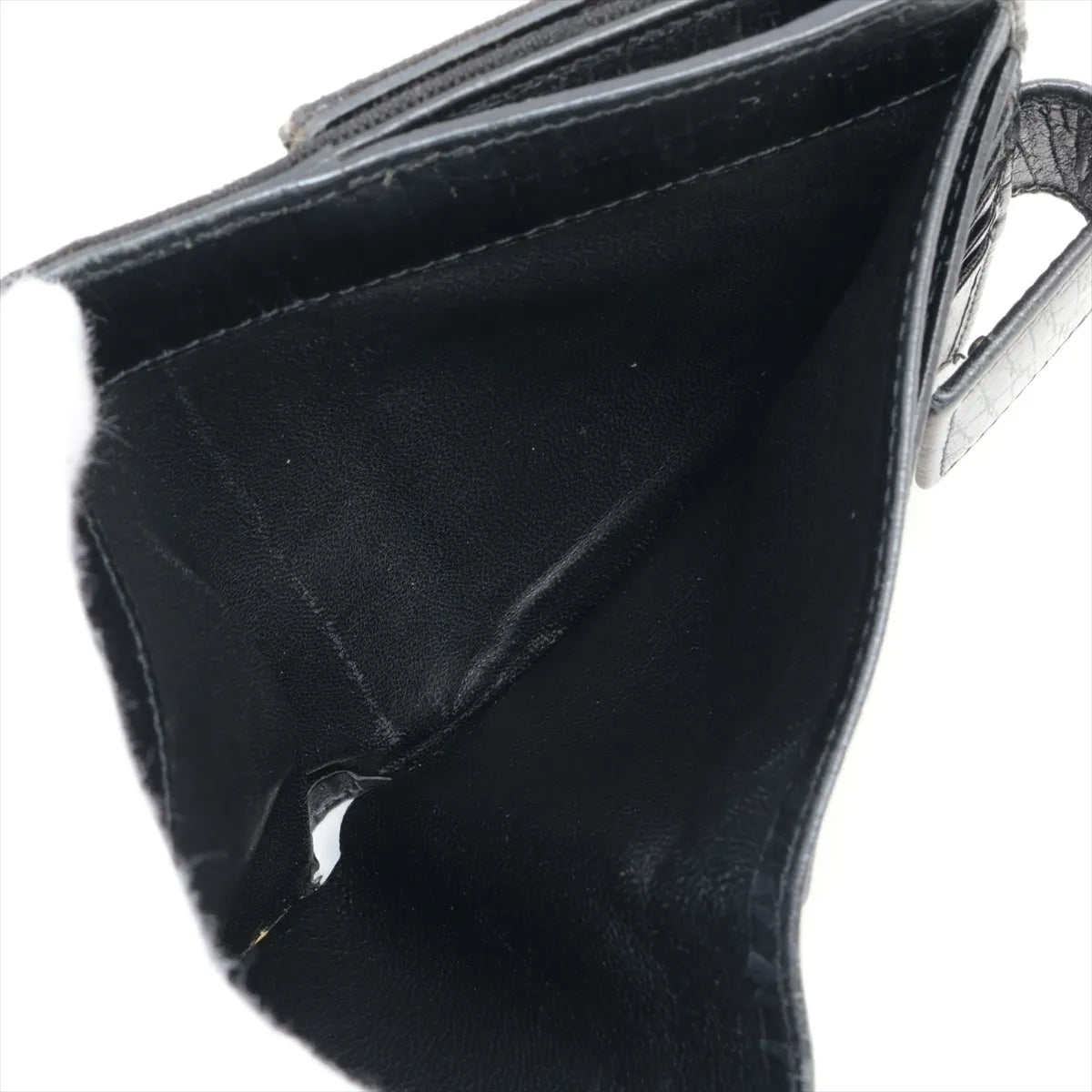 Gucci Guccissima Canvas Horsebit Leather Compact Wallet Black