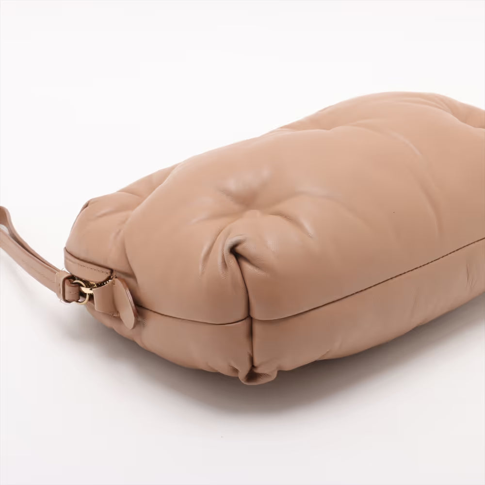 Maison Margiela Glam Slam Leather Shoulder Bag Beige