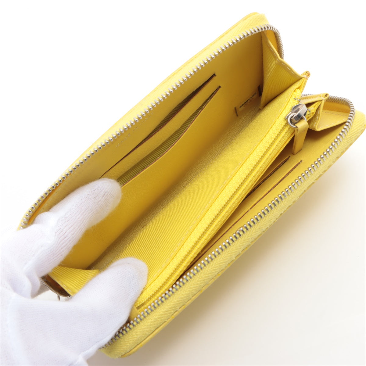 Chanel Camellia Lambskin Zip Around Long Wallet Yellow