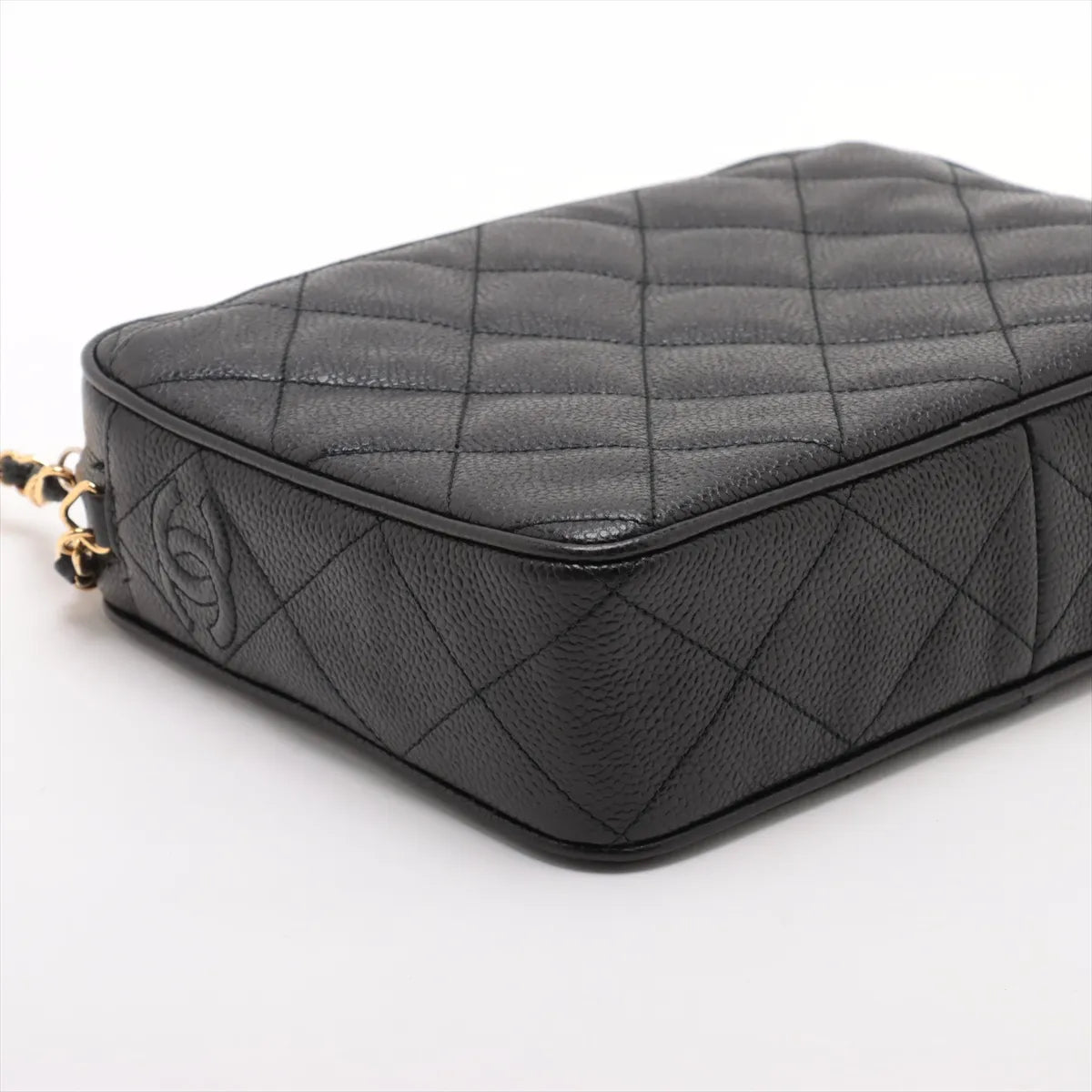 Chanel Matelasse Caviar Skin Chain Shoulder Bag Black