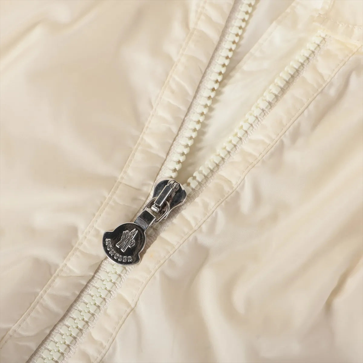 Moncler Ruffle Nylon Jacket Ivory