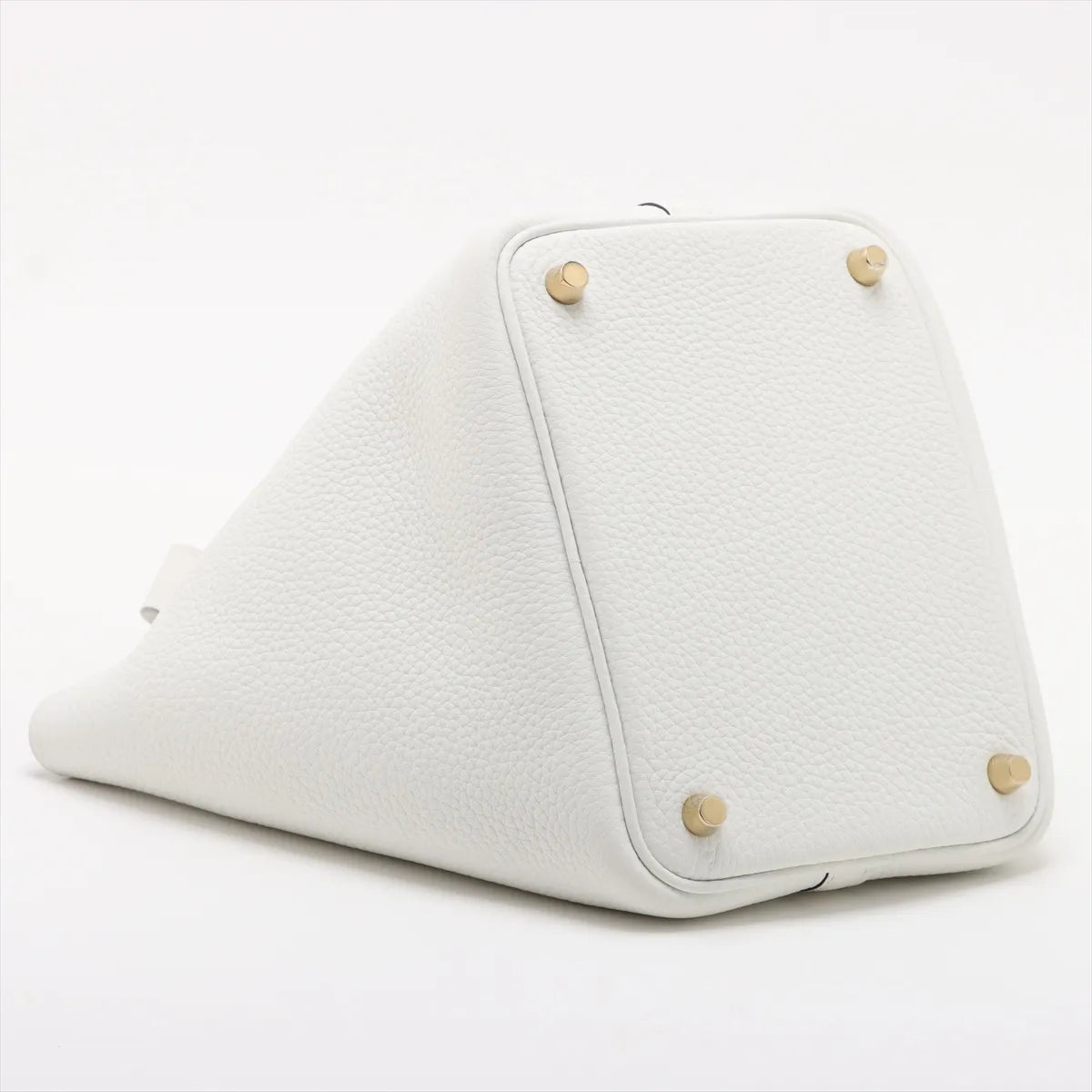 Hermes Taurillon Clemence Picotin Lock 18 PM New White
