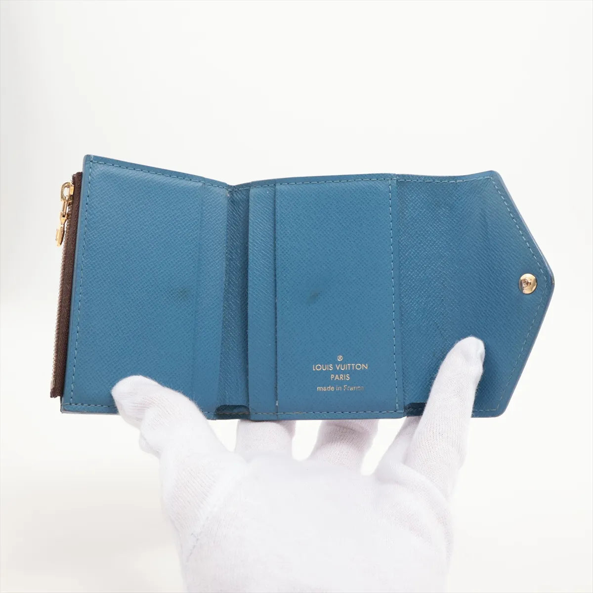 Louis Vuitton Monogram Portefeuille Zoé Brown x Blue