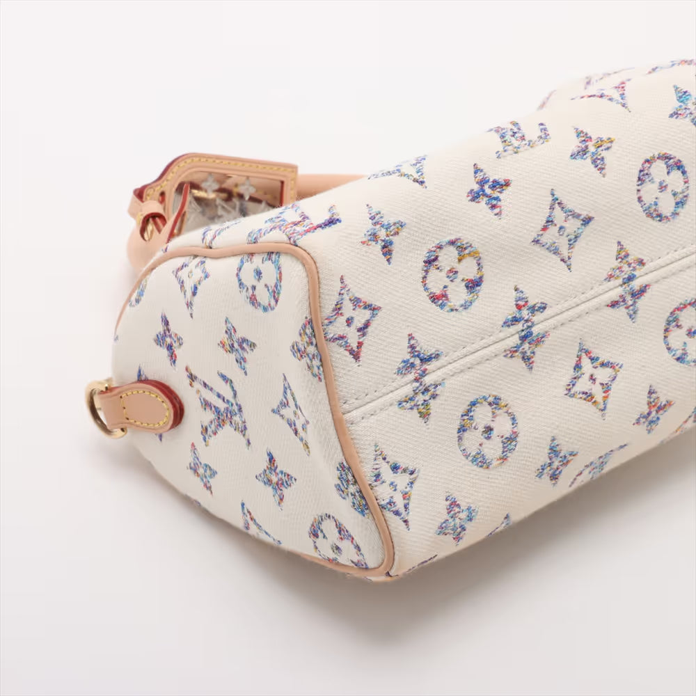 Louis Vuitton Monogram Jacquard Speedy Bandoulière 20 Beige