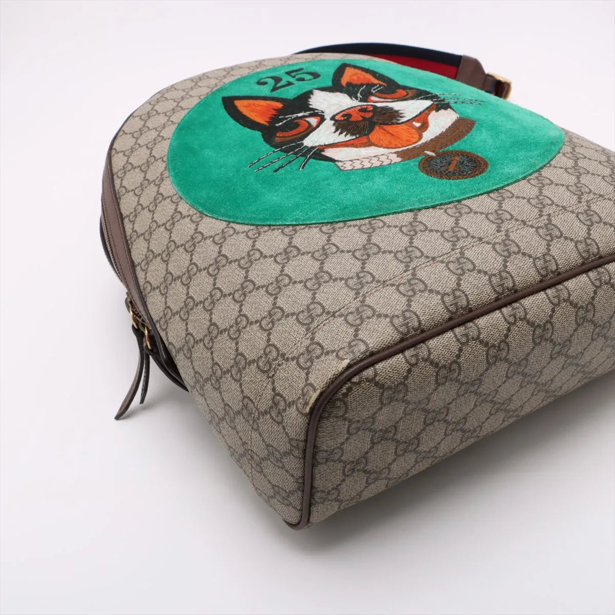 Gucci GG Supreme Bosco Leather Backpack Brown