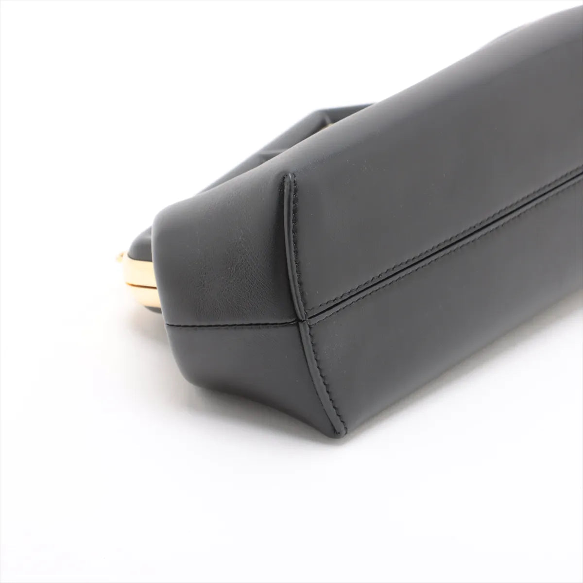Fendi First Leather Chain Shoulder Bag Black