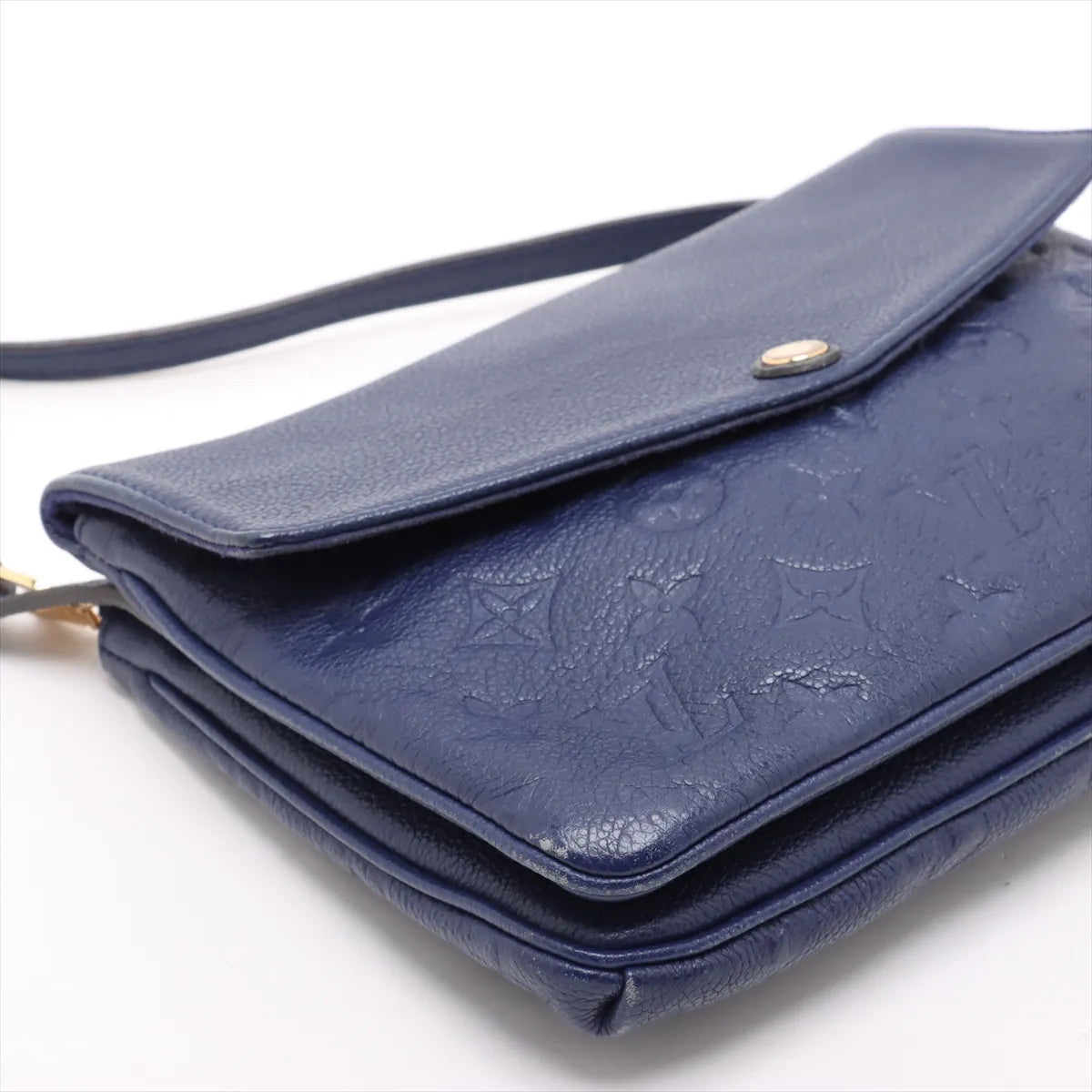 Louis Vuitton Monogram Empreinte Twice Shoulder Bag Blue