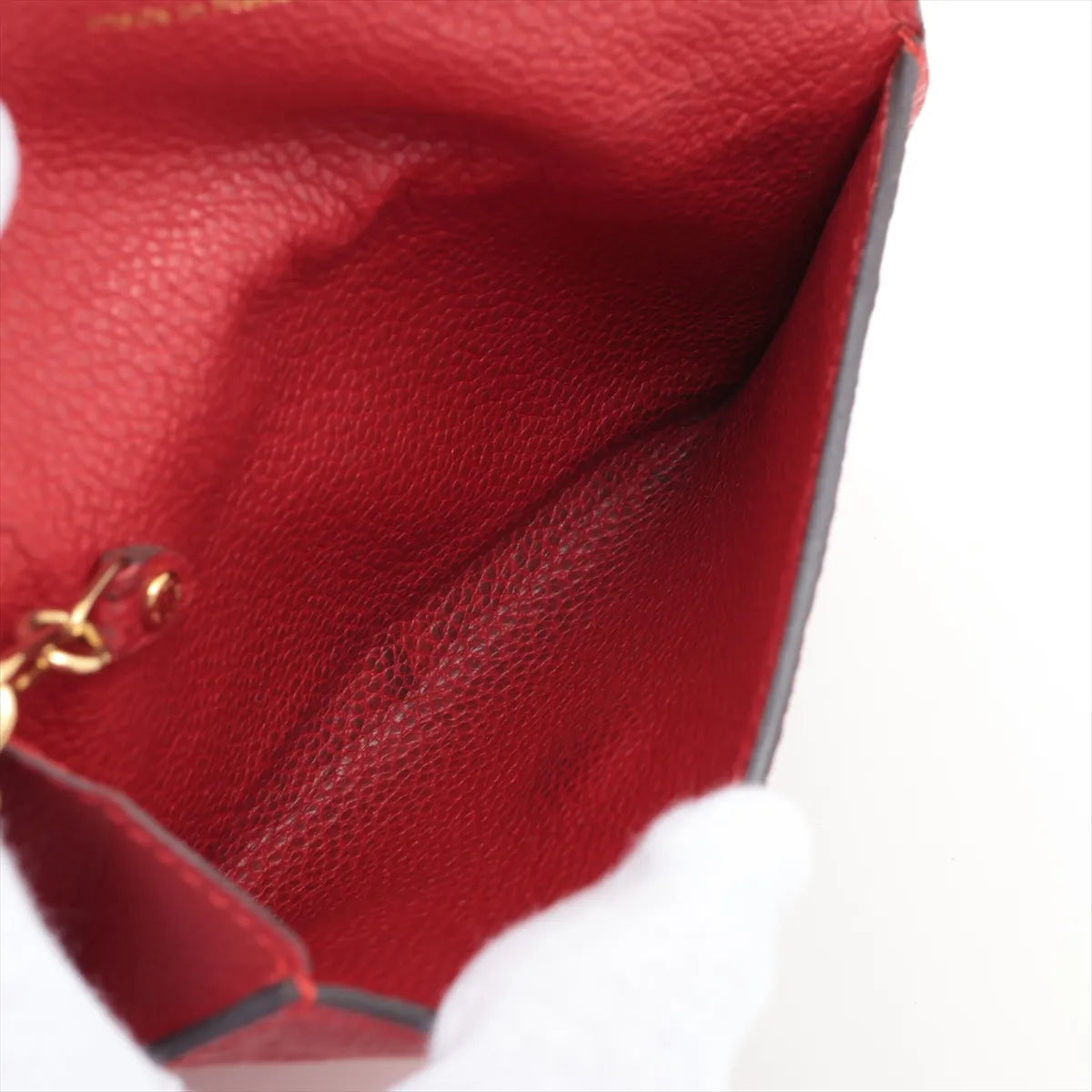 Louis Vuitton Monogram Empreinte Pochette Coin Purse Red