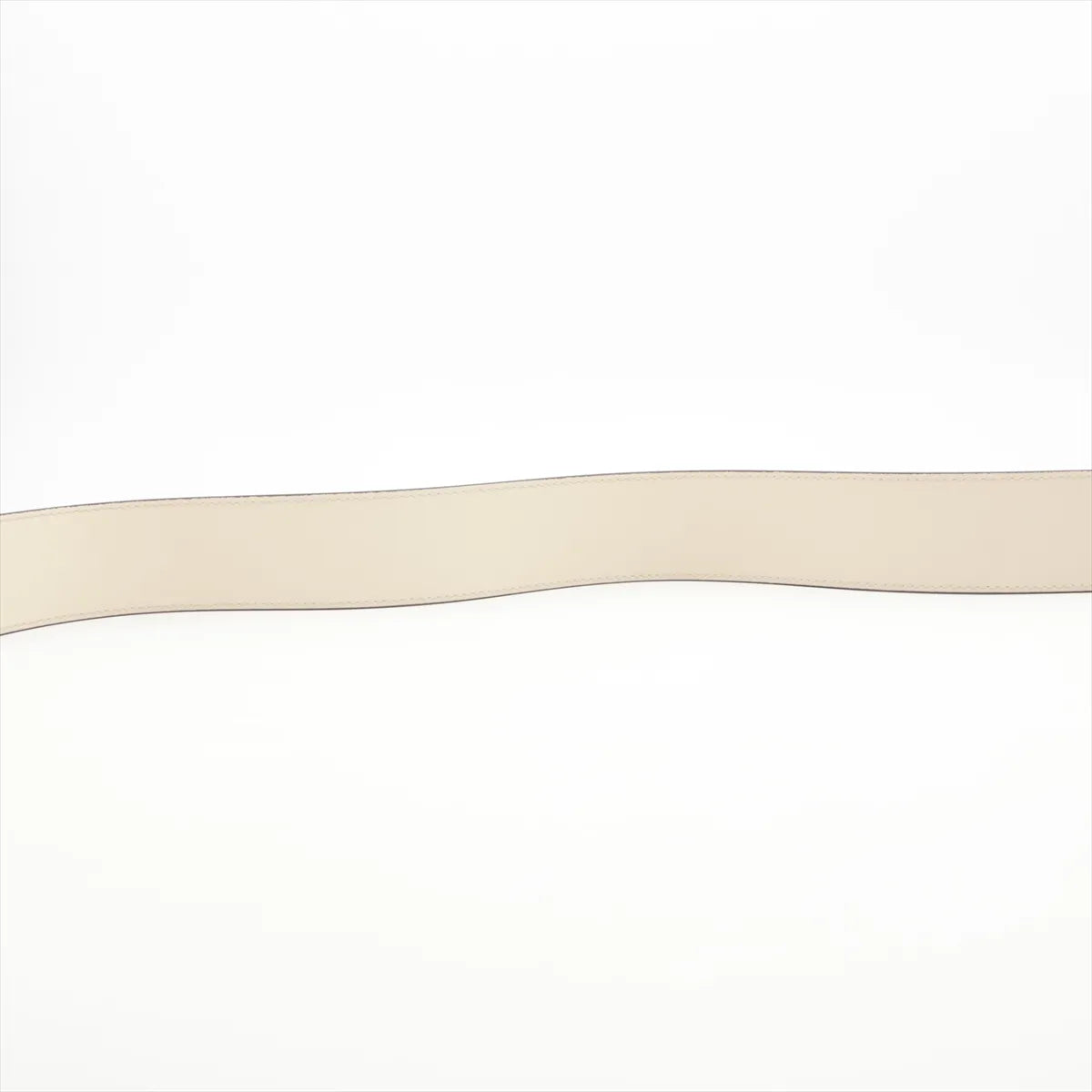 Gucci Double G Leather Belt Ivory x Gold