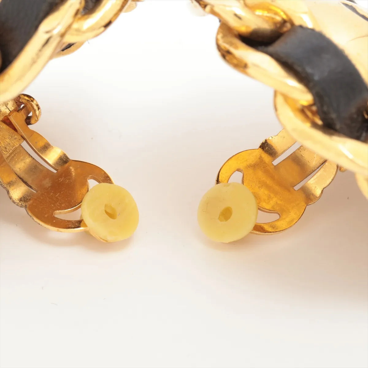 Chanel CC Logo Camellia Chain Clip-on Earring
