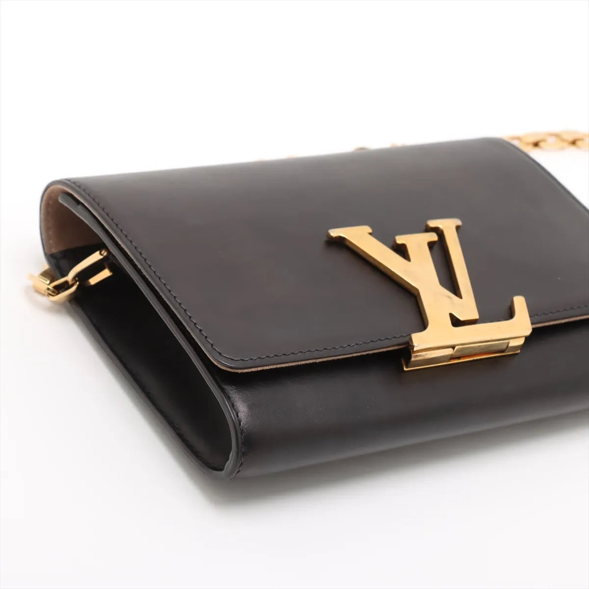 Louis Vuitton LV Logo Pochette Louise MM Black