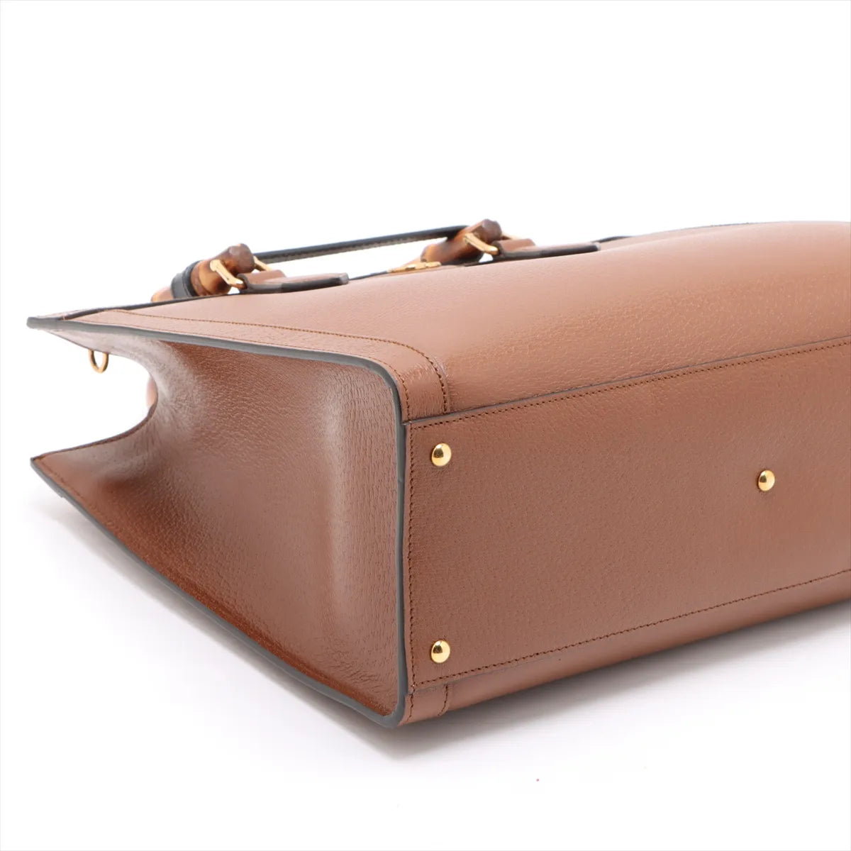 Gucci Bamboo Diana Leather Two-Way Handbag Brown