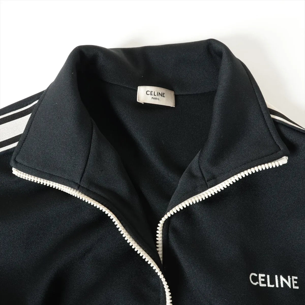 Celine Tracksuit Jacket In Double Jersey Black