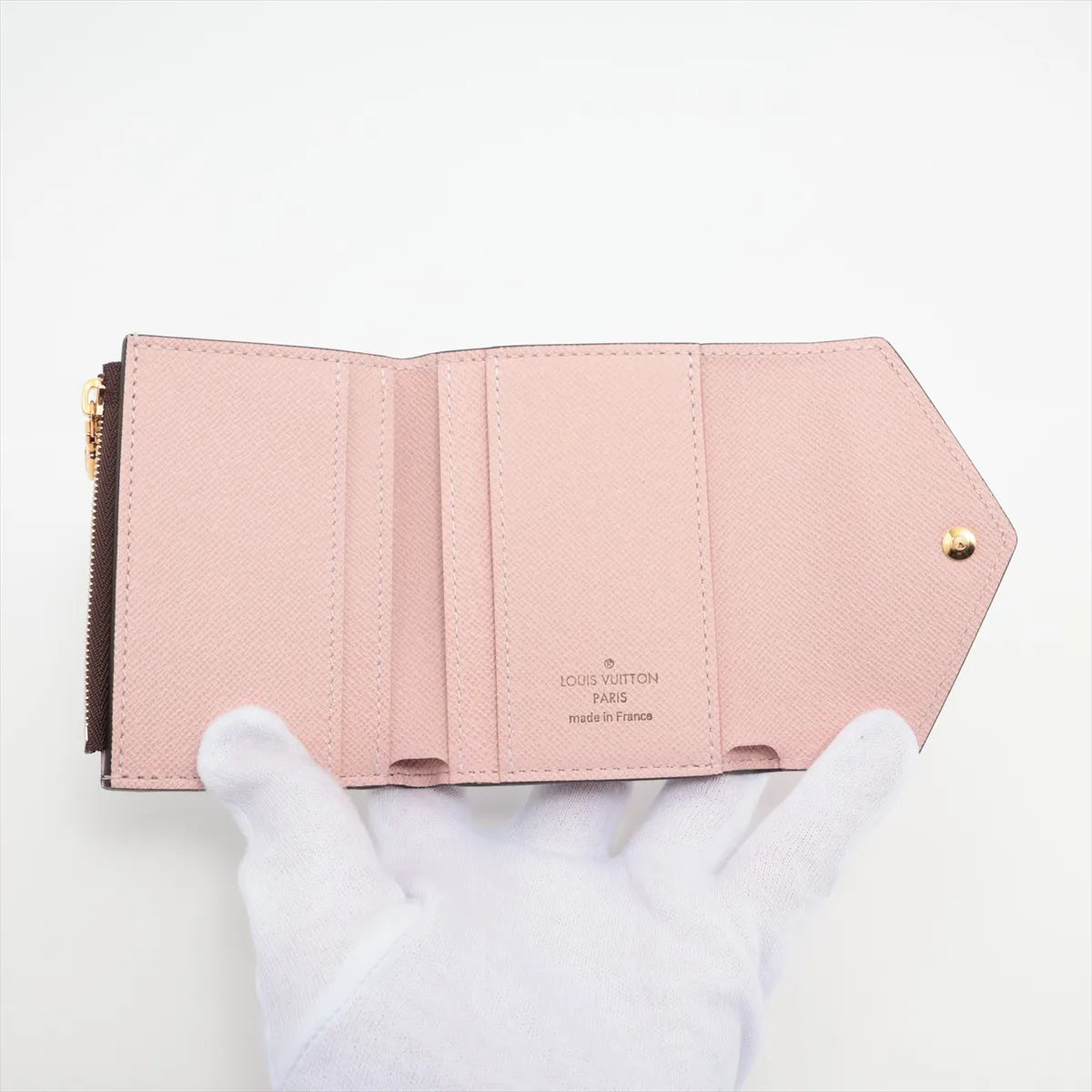 Louis Vuitton Monogram Portefeuille Zoé Compact Wallet Rose Ballerine