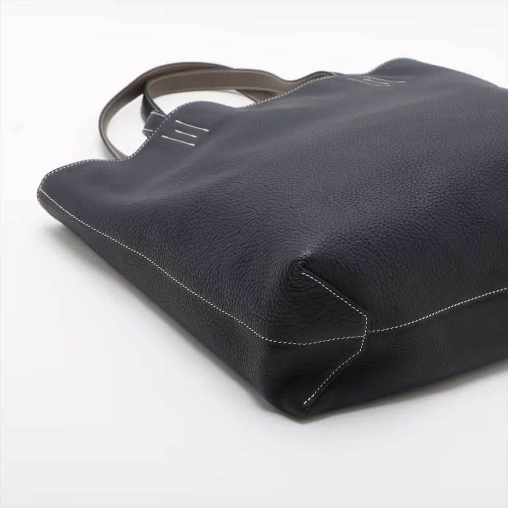 Hermès Double Sens 36 Taurillon Clemence Bleu Nuit x Ethane