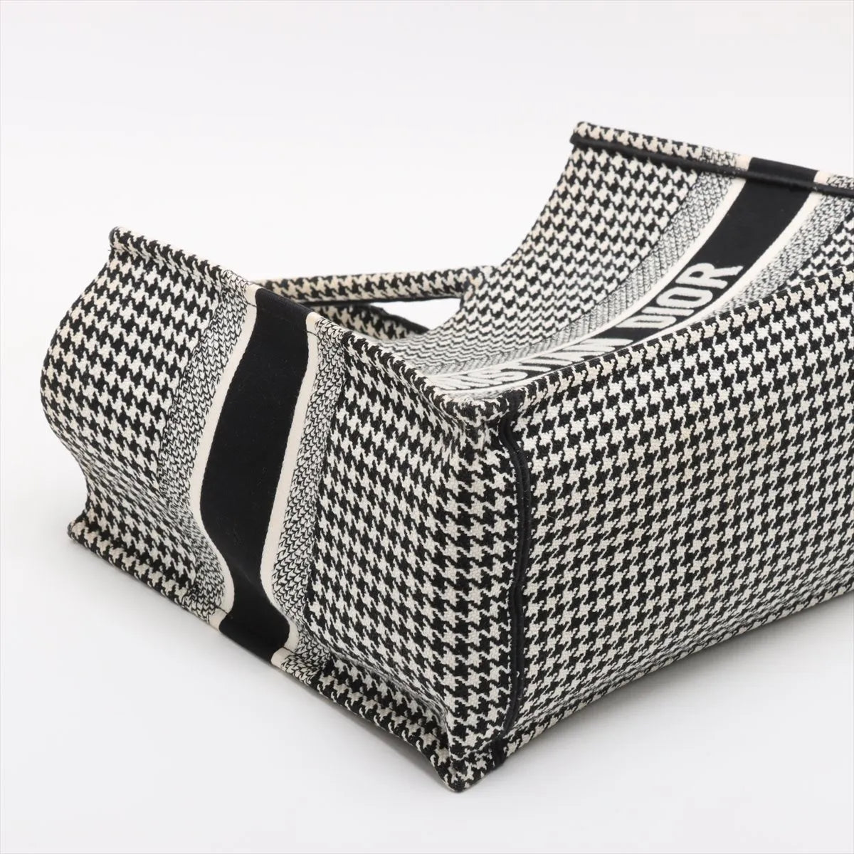 Christian Dior Medium  Canvas Book Tote Black x White