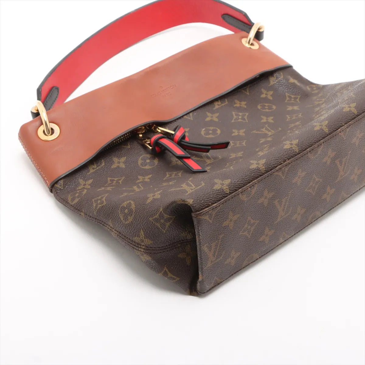 Louis Vuitton Monogram Tuileries Besace Hobo Bag Brown