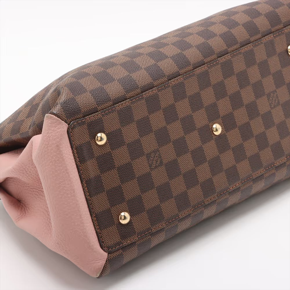 Louis Vuitton Damier Ebene Normandy Brown x Old Rose