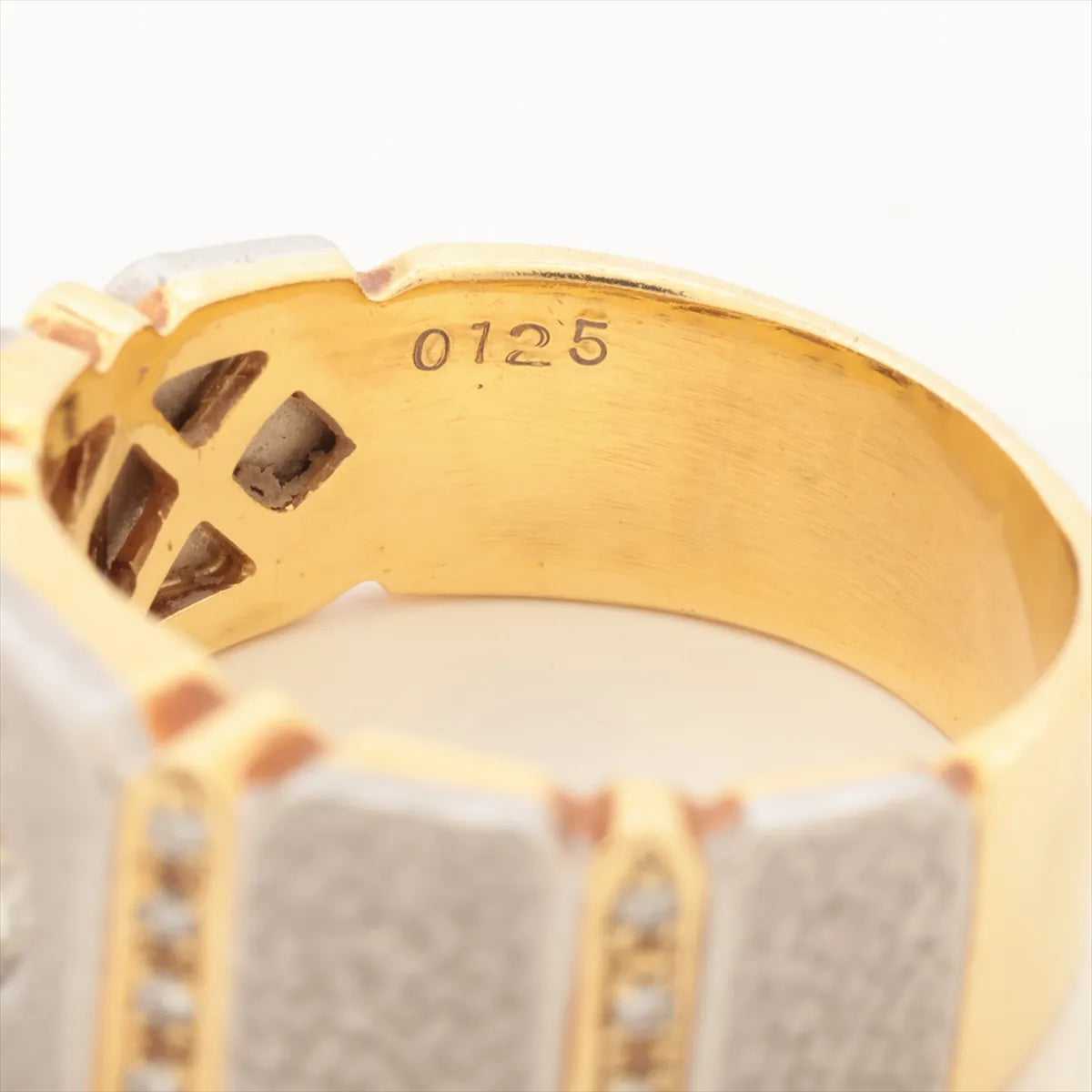 Diamond Two-toned Ring Yellow Gold x Platinum