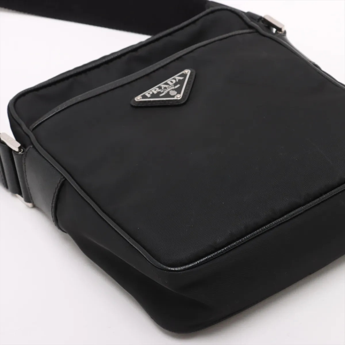Prada Tessuto Nylon Messenger Bag Black