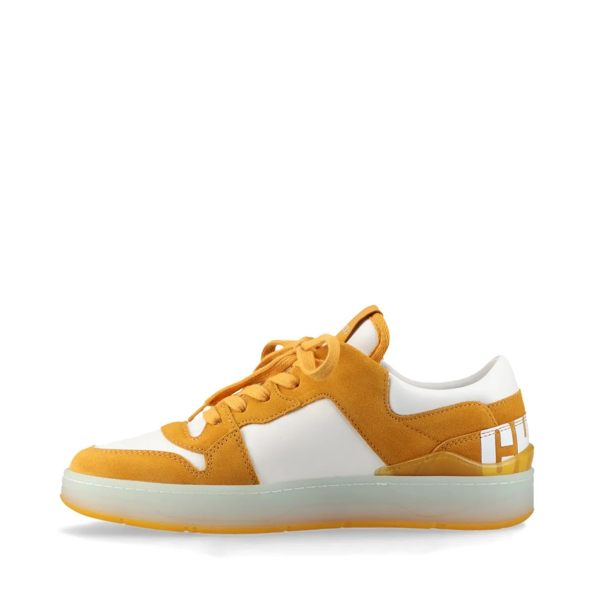 Jimmy Choo Leather Suede Sneakers White x Mustard Yellow