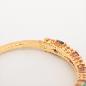 AHKAH Colored Stone Diamond Ring Gold