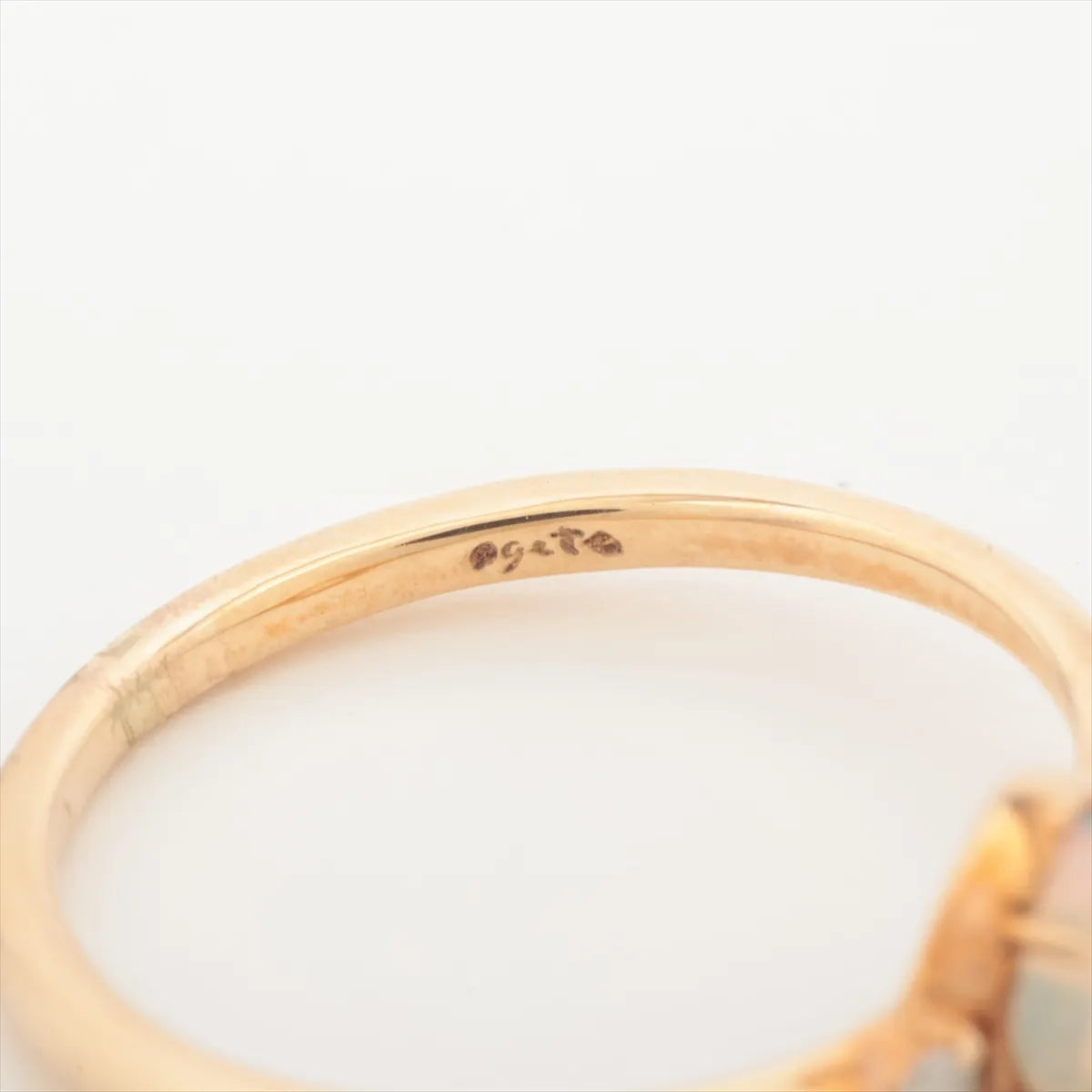 Teardrop Opal Diamond Ring Rose Gold