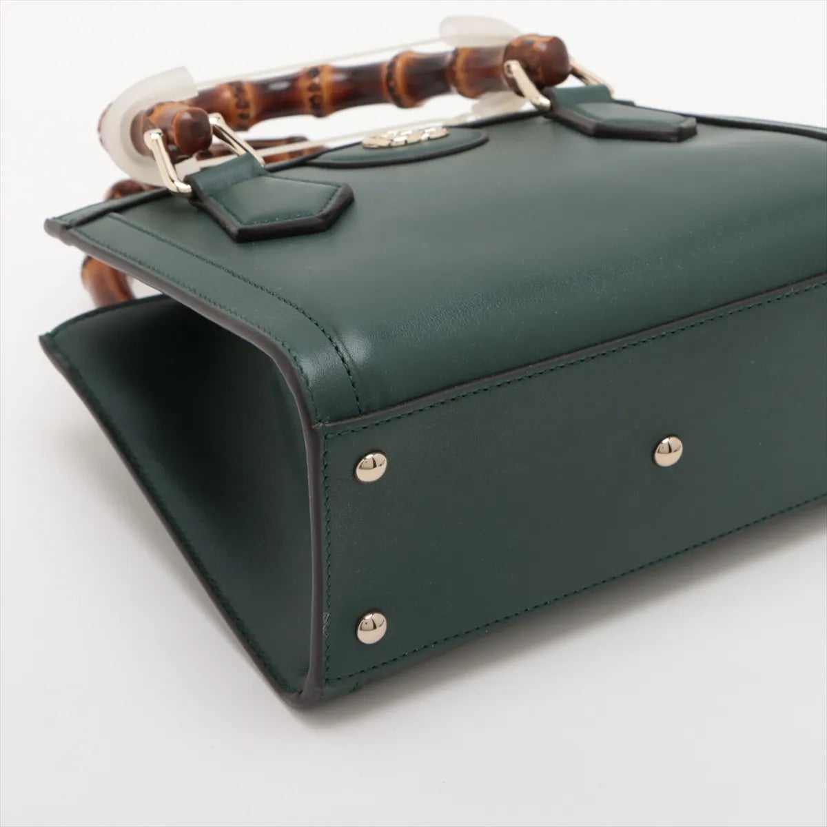 Gucci Bamboo Diana Leather Two-Way Shoulder Bag Green