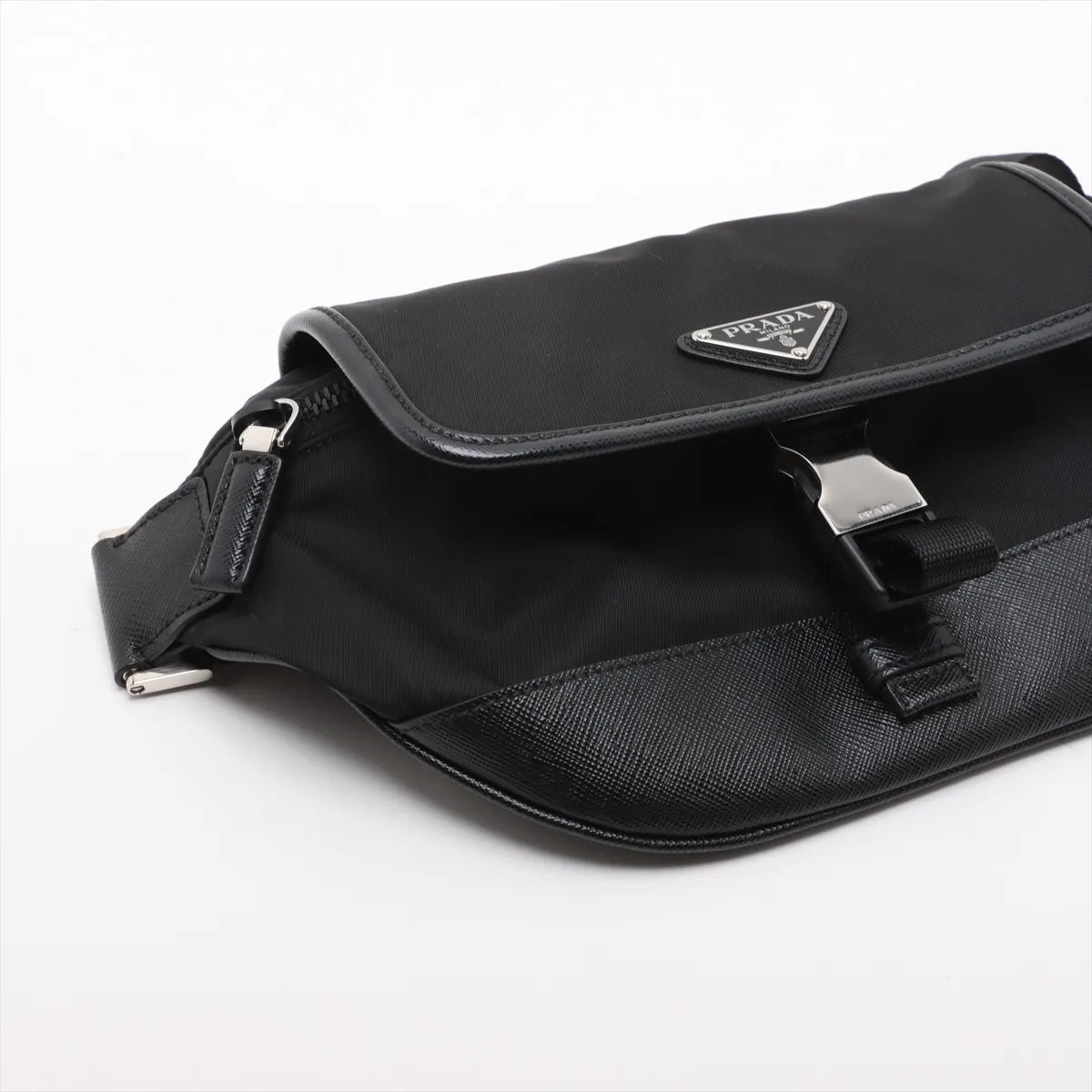 Prada Tessuto Nylon x Leather Bumbag Black