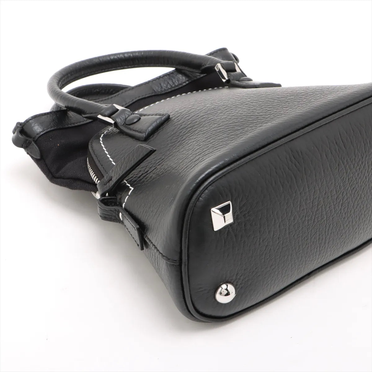 Maison Margiela 5AC Leather x Canvas Two-Way Shoulder Bag Black