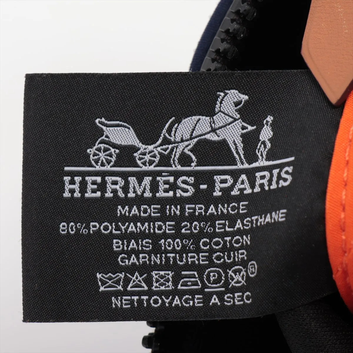 Hermès Trousse Flat MM Pouch Navy Blue