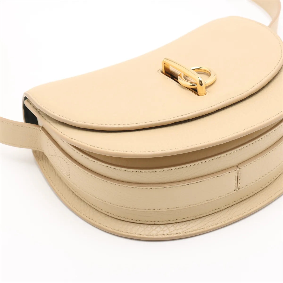 Burberry Rocking Horse Leather Shoulder Bag Beige