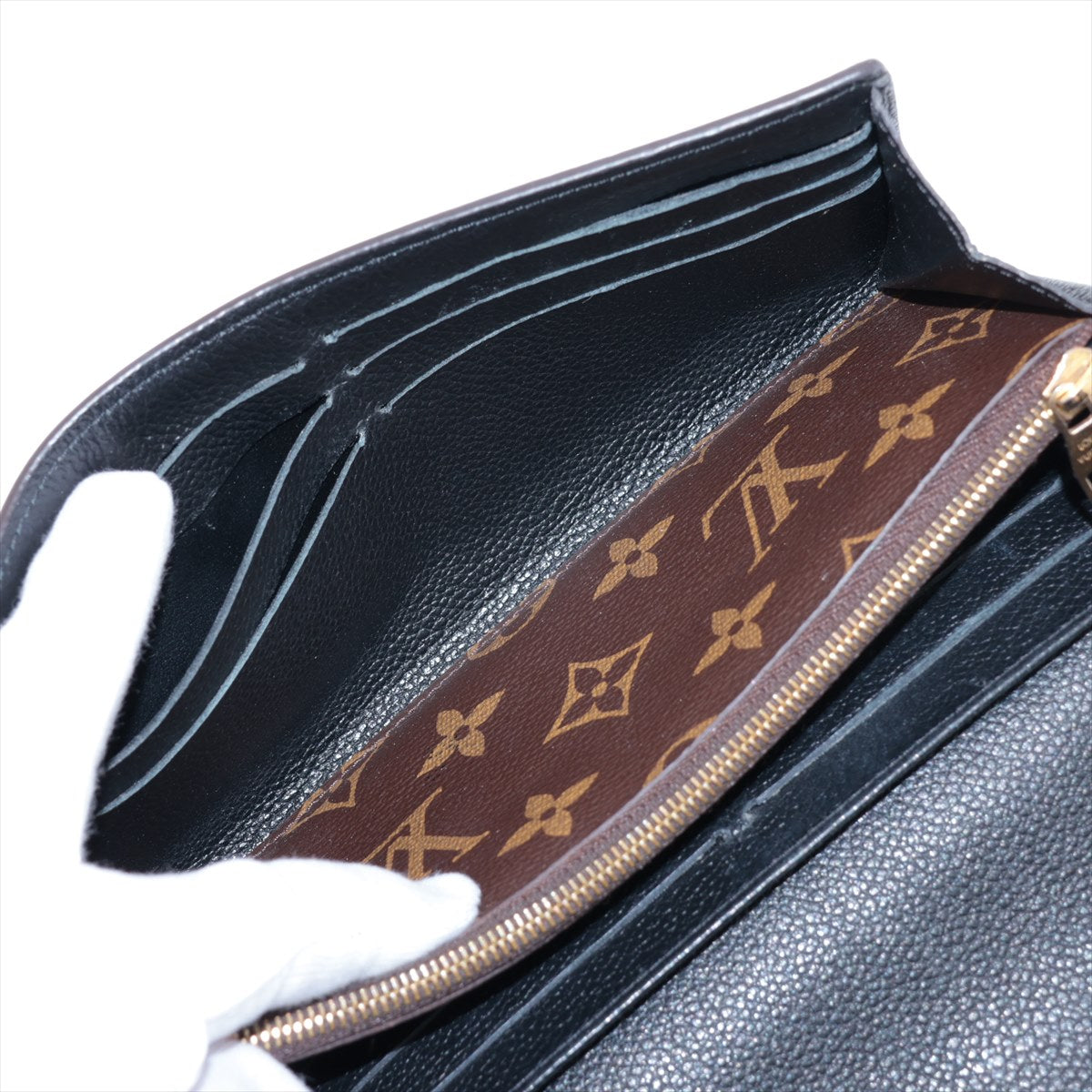 Louis Vuitton Monogram Venus Wallet  Black × Brown