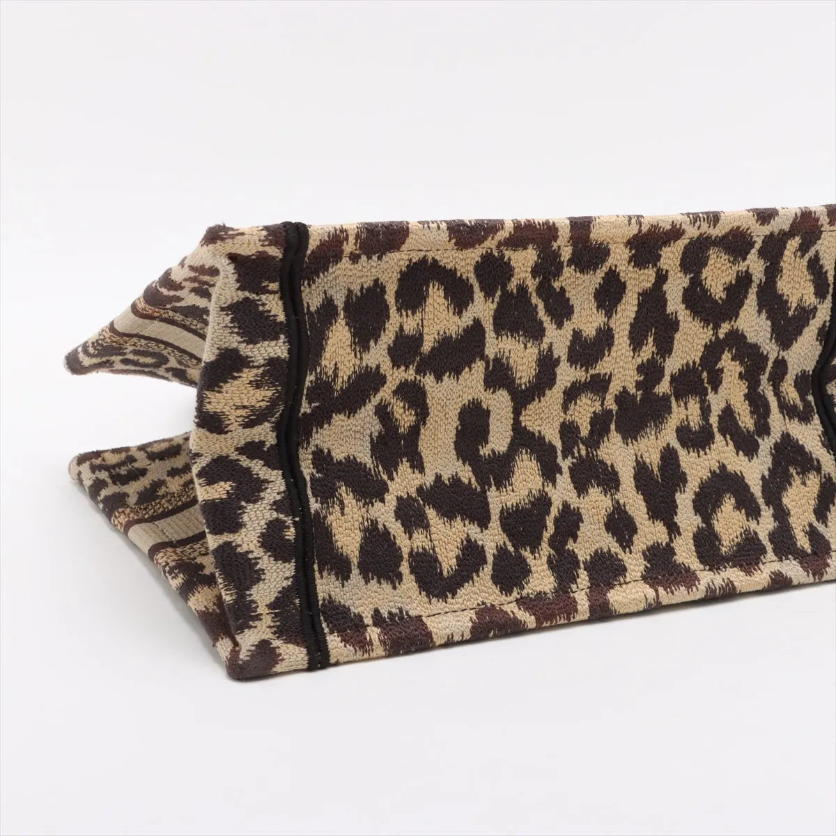 Christian Dior Leopard Small Canvas Book Tote Bag