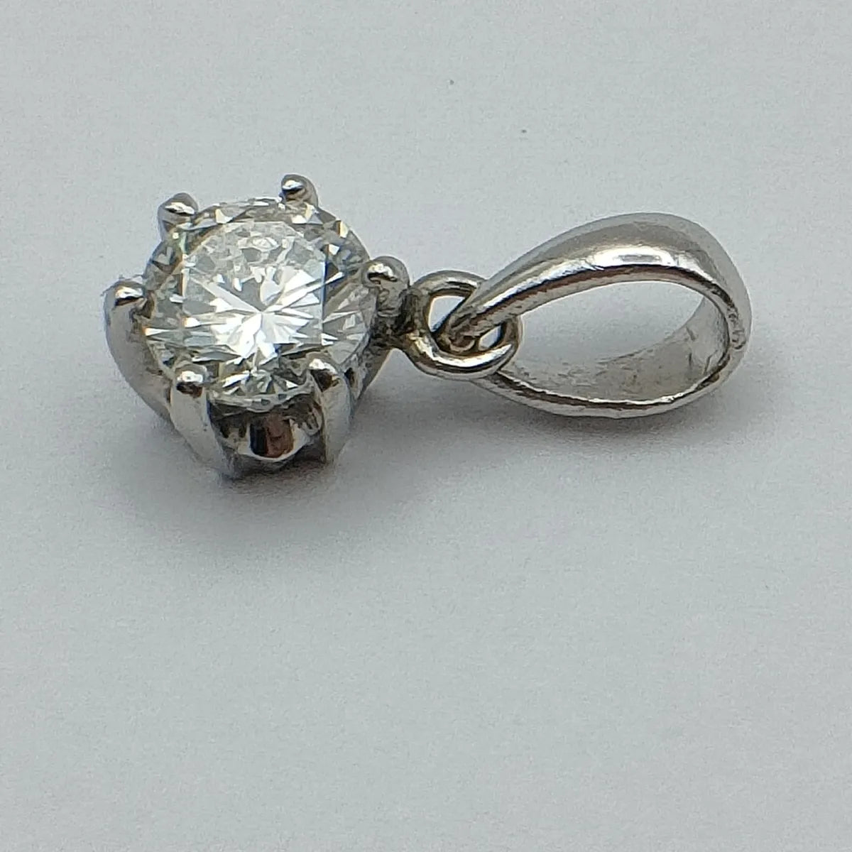 Diamond Solitaire Pendant Platinum