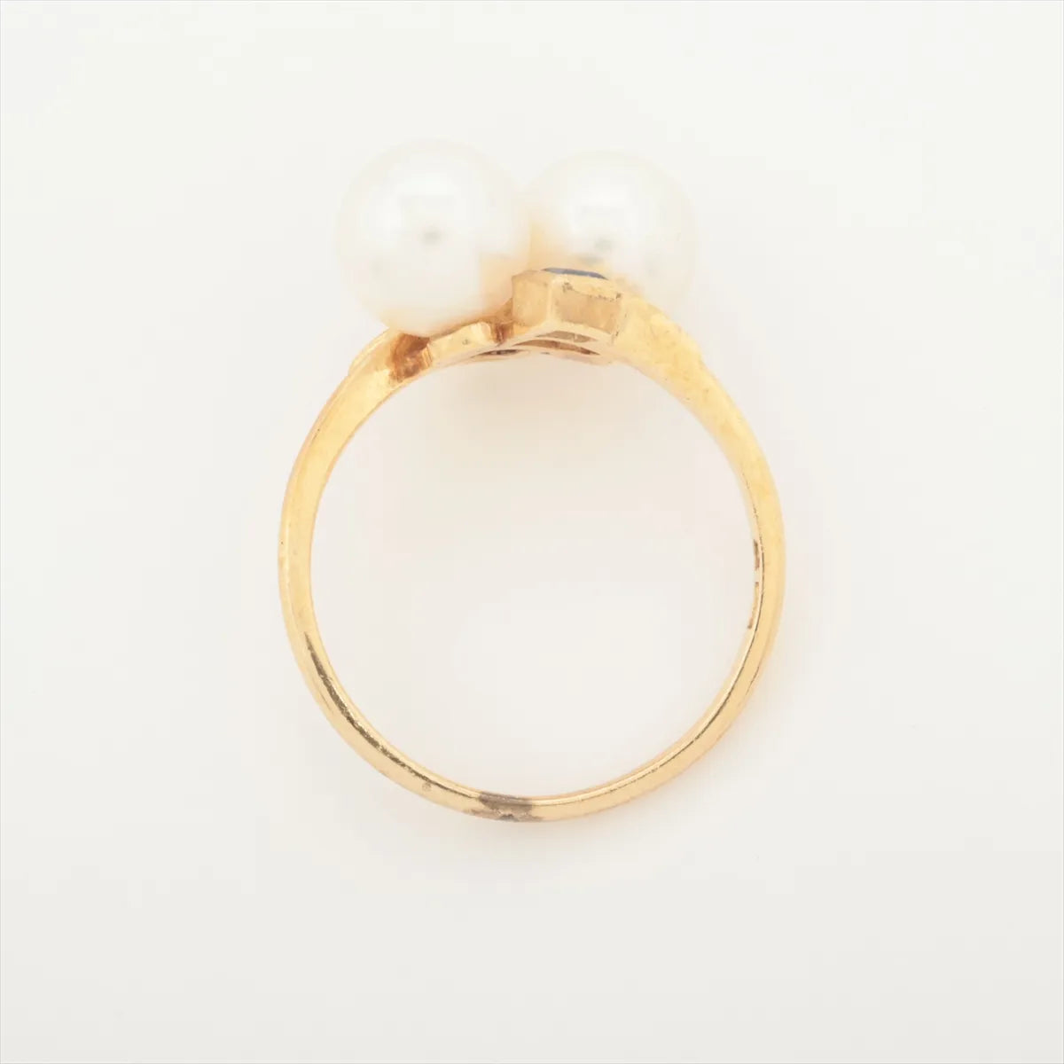 Pearl Sapphire Ring Yellow Gold